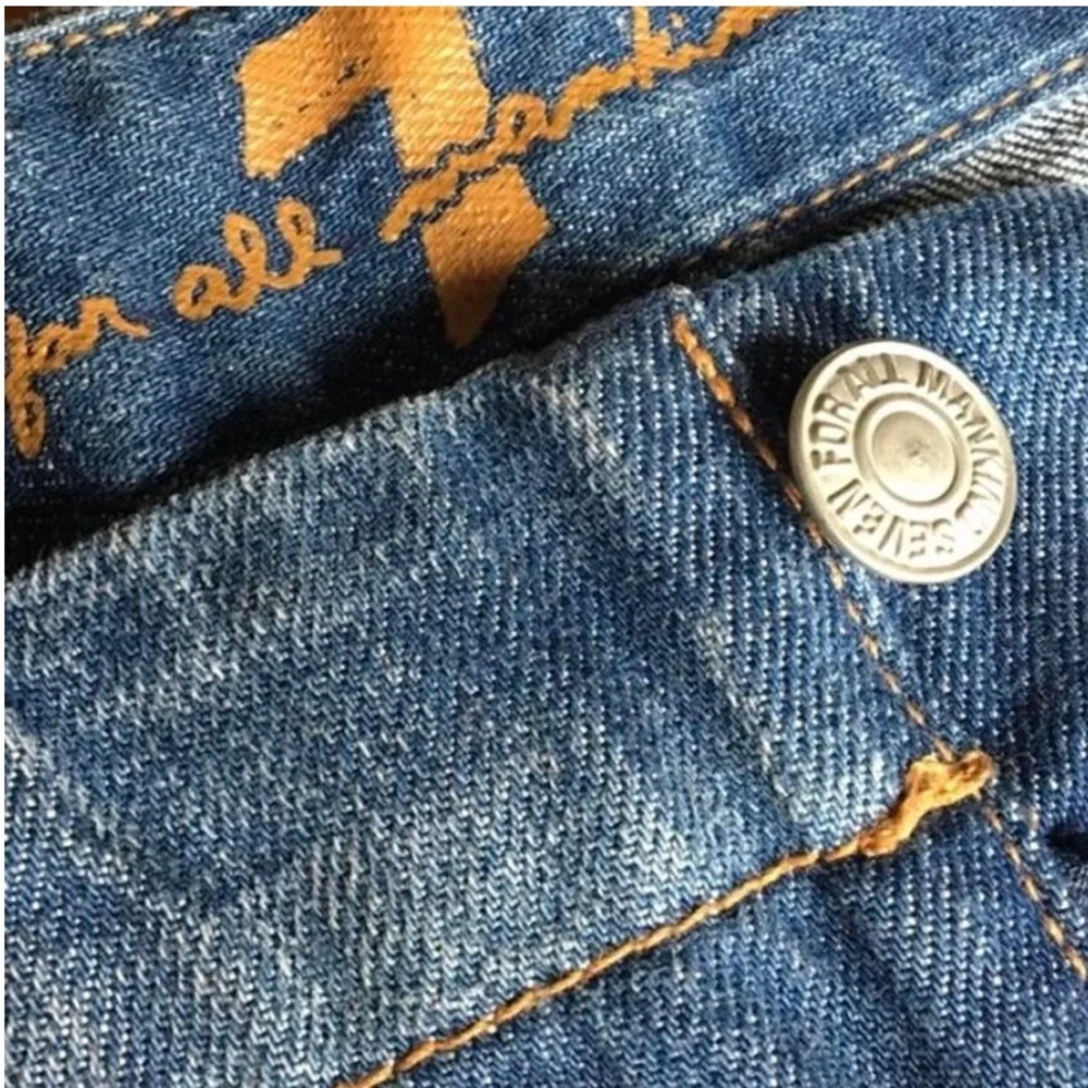 Classic Blue Denim Pencil Skirt - Women's